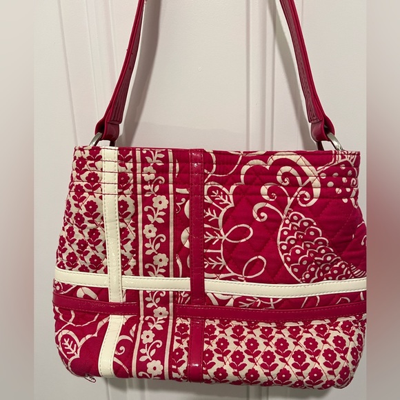 Vera Bradley Pink Twirly Birds Handbag Purse EUC! 🌻🔥 - Picture 2 of 12